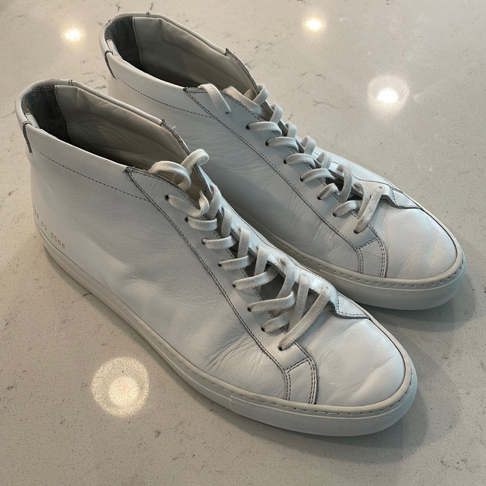 Common projects mid-Achilles white size 10